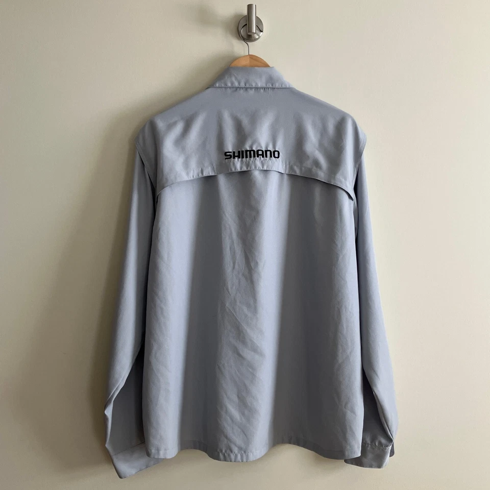 Shimano Fishing Shirts Men’s 2XL Gray & EG-PRO Polo Shirt Black Lot of 2 - Image 4 of 4