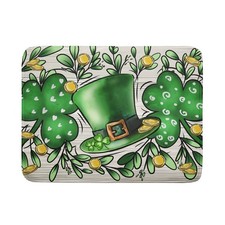 St Patrick's Day Shamrock Dish Drying Mat 18x24 inch Eucalyptus Leaves Dishes...