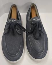 Sperry Top-Sider STS13320 2-Eye Men's Canvas Distressed Shoes Size 10.5   10 1/2