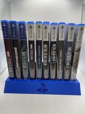 PlayStation Game Case Display Stand Blue PS5 PS4 Compatible