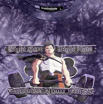 Crunchyswole Yami Black Clover Gym Tee Purple Tie Dye Large |  0096