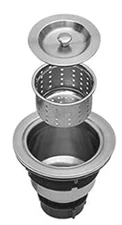 3-1/2 Inch Sink Drain Assembly Kit, Removable Deep Sink Strainer Basket with Sin
