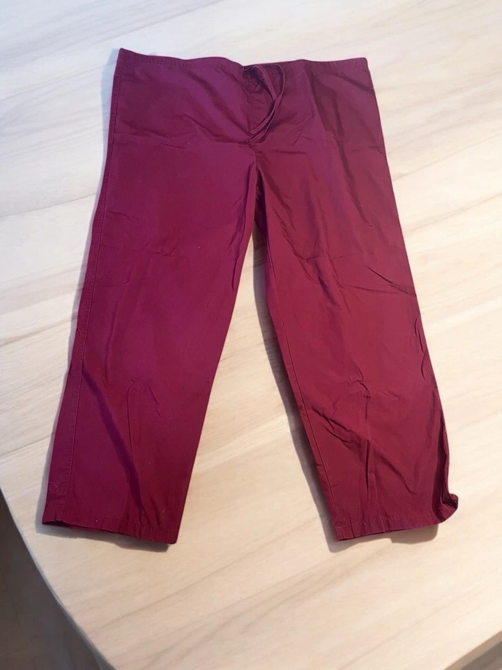 Pantalones Médicos 7 Borgoña Talla XL Foto 3 de 4