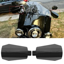 Motorcycle Handguards Coffin Cut Hand Guards Black For Harley Heritage Classic