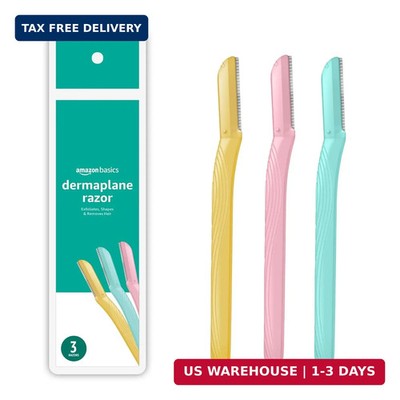 Amazon Basics Women's Dermaplaning Tool, Peach Fuzz Remover, Facial Hair Removal