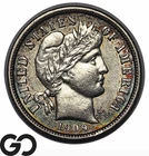 1909-D Barber Dime, Better Denver Issue, Lovely Album Toner, Uncirculated