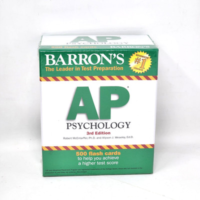 Barron's AP Psychology Flash Cards New Sealed Test Prep McEntarffer Ph.D., Robe