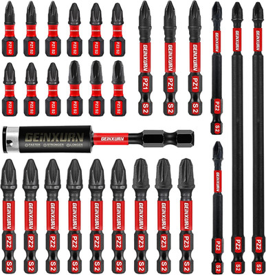 28-tlg. PZ1 PZ2 PZ3 Schlagschrauber Bit Set 25 mm 50 mm 75 mm 150 mm ##2#3