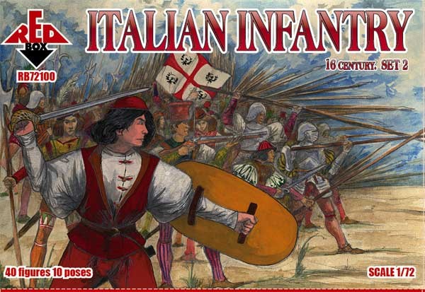 Red Box RB72100 - 1:72 Italian Infantry, 16th Century, Set 2 - New
