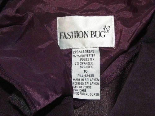 Woman Fashion Bug Purple Skirt & Jacket Set 10 - Picture 4 of 5