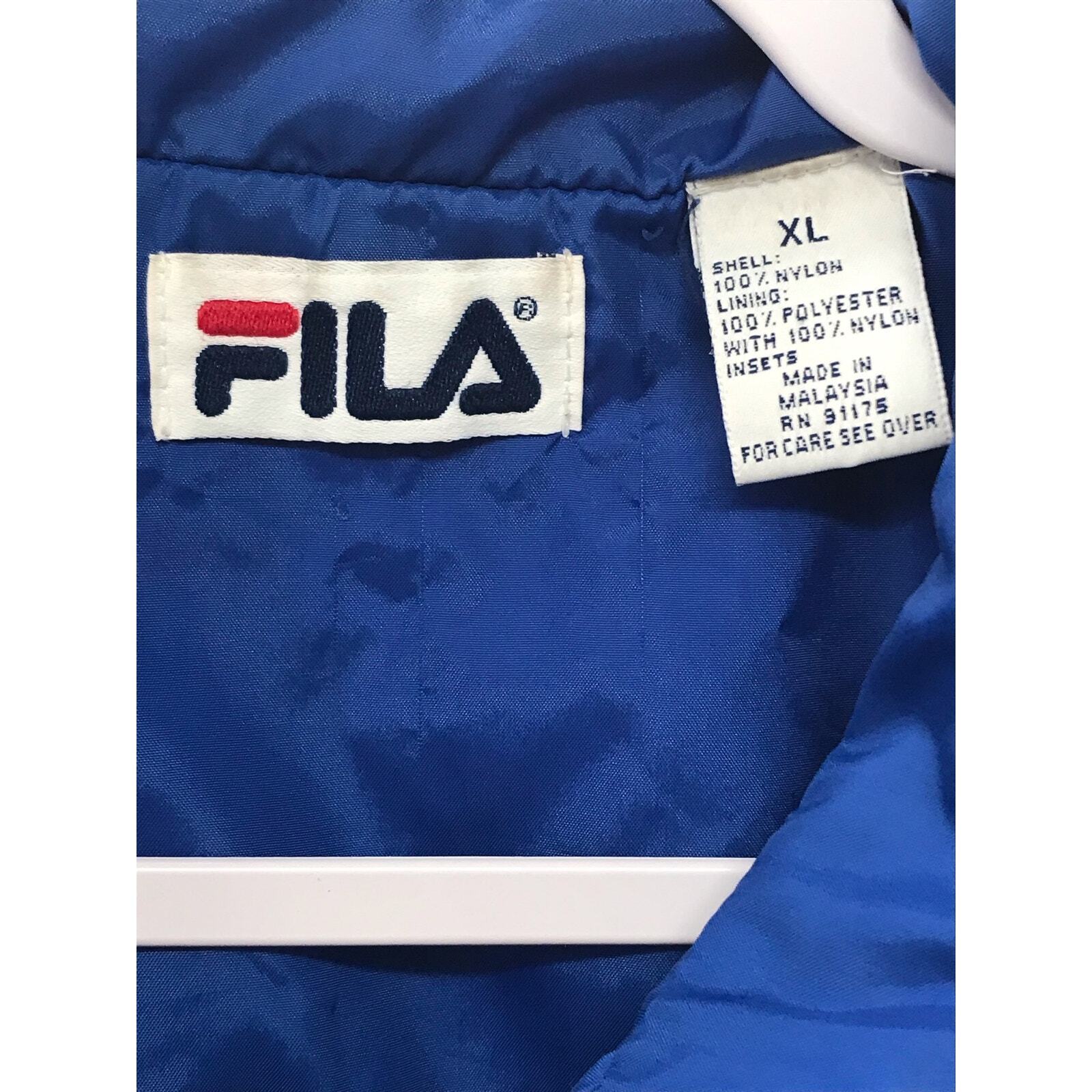 Giacca a vento Fila vintage uomo colorblock full zip taglia XL