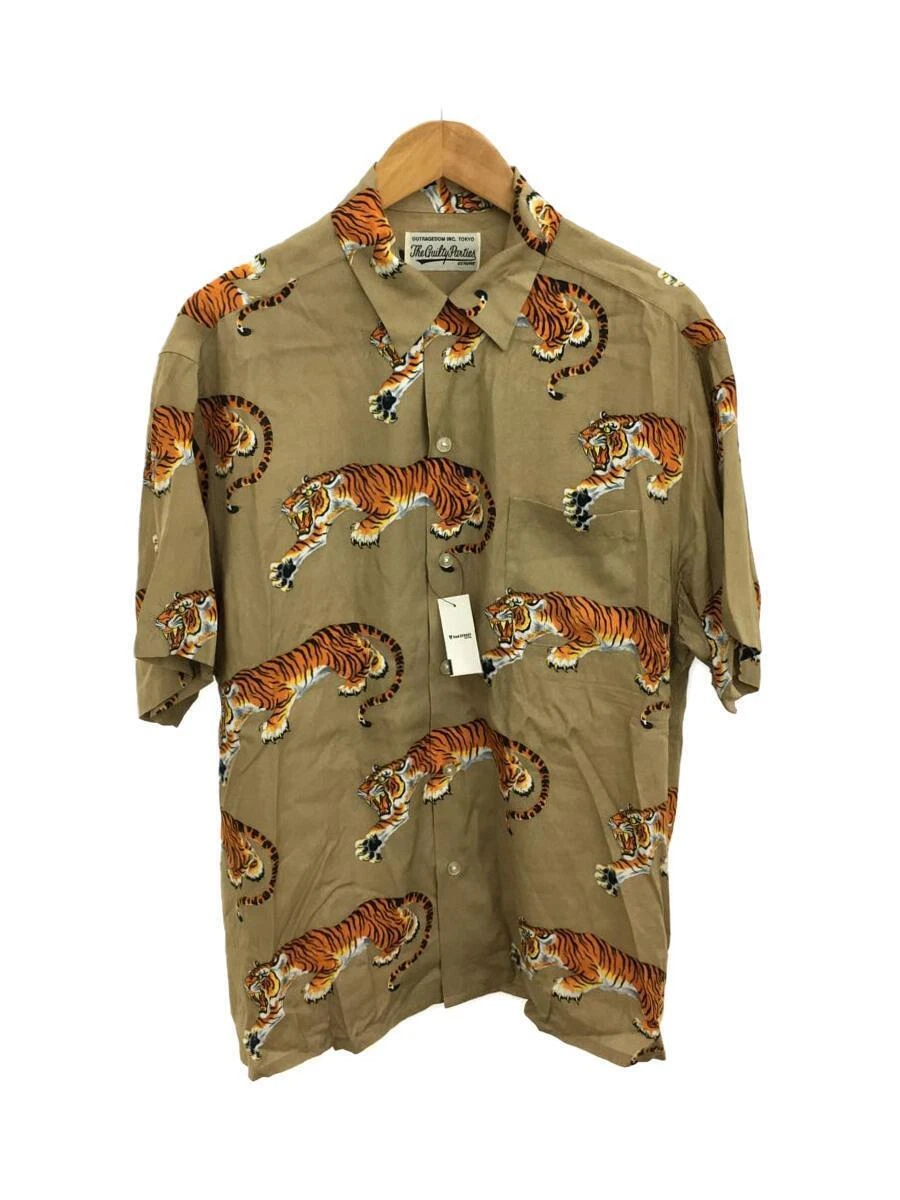Wacko Maria TIM LEHI HAWAIIAN SHIRT Brown Rayon Size XL Used From