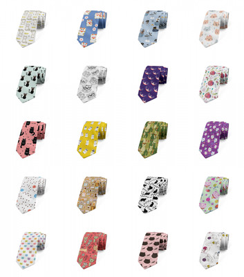 Ambesonne Cat Modern Silky Feel Satin Men's Tie