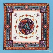 Carolina Creative Bandanna (Aztec Turquoise) Novelty 22" x 22" Hav-A-Hank