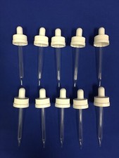 10-PACK Dropper White Top 2OZ /60ML 20-400 Neck Size Boston Round Bottles New
