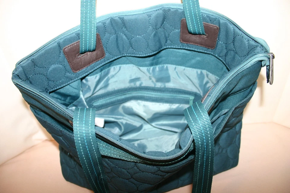 Bolso de Mano Thirty-One Brand Teal Acolchado B-158 Foto 4 de 4