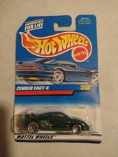 1998 Hot Wheels Zender Fact 4 820 Metallic Dark Green Car 20034 Mattel Wheels