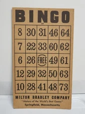 Older BINGO CARD (Milton Bradley Company)