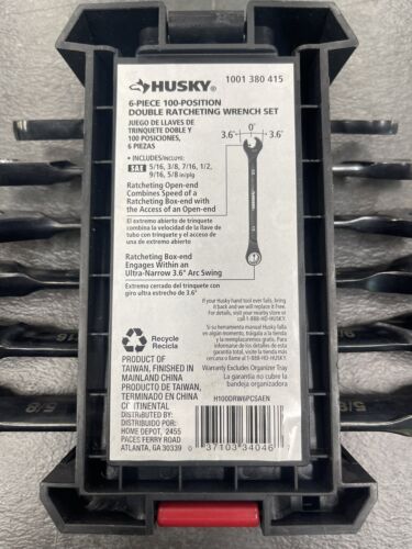 Husky 6 Piece 100 Position Double Ratcheting Wrench Set - Picture 4 of 4