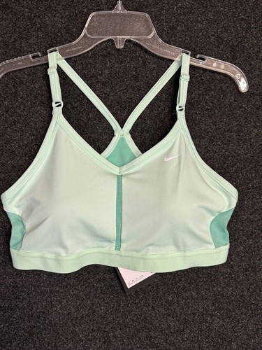 Nike Dri-FIT Indy Mesh Inset Low Impact Athletic Women's Sports Bra Green Sz XXL - 第 1/12 張圖片