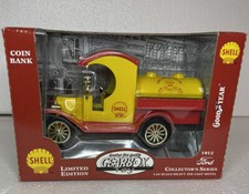 GEARBOX COLLECTABLES 1912 FORD TANKER SHELL MOTOR OIL CO. COIN BANK
