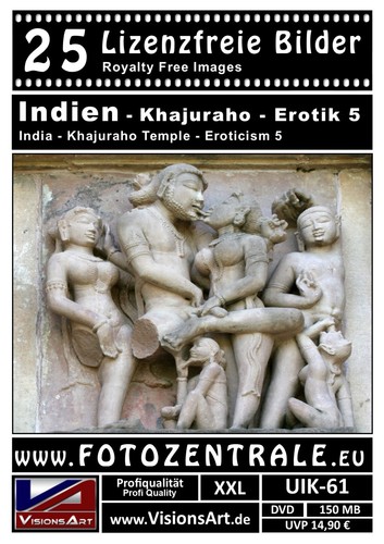450 Lizenzfreie Profi-Bilder - Khajuraho Erotik-Tempel Indien (Royalty Free) - Bild 4 von 13