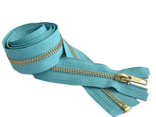 25 Inch Metal Zipper YKK #5 Golden Brass Medium Weight Separating Made in USA - Picture 56 of 112