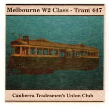 Drinks Coaster for Canberra Tradesmen's Union Club with Melbourne Tram