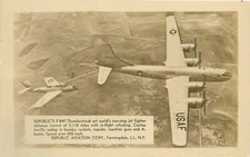 c1950 Republic Aviation F-84F Thunderstreak Jet Real Photo Postcard/RPPC (c)