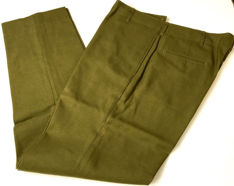 WWII US ARMY INFANTRY M1937 WOOL FIELD TROUSERS-LARGE 36 WAIST
