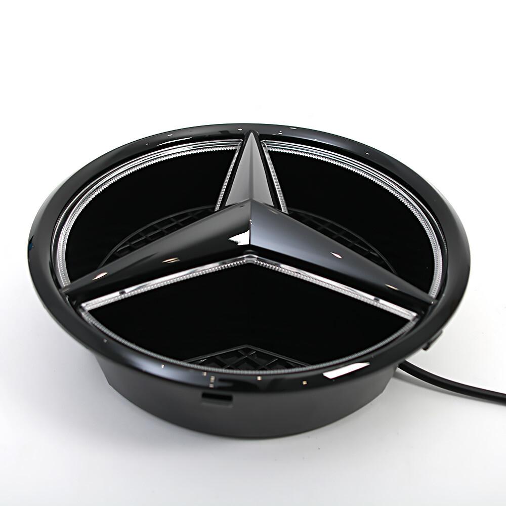 Mercedes Benz chromium grille with Benz star and amg logo with led