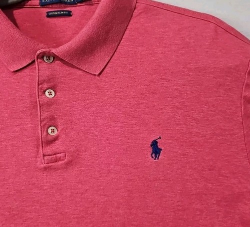 Polo Ralph Lauren Custom Slim Fit Short-sleeve Polo Shirt Men's XL Red Preppy - Picture 7 of 21