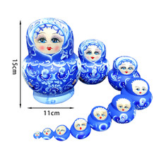 10x Russian Nesting Doll Matryoshka Crafts Collectible Handpainted