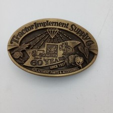 Vtg Tisco Tractor Implement Supply Co 60 Years Brass Belt Buckle Limited Edition