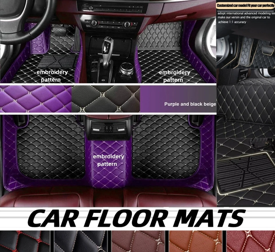 For Aston Martin Car Floor Mats Waterproof Liners Custom All Weather PU Leather Foto 2 de 4
