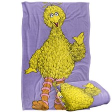 Sesame Street Big Bird Painted Silky Touch Super Soft Throw Blanket