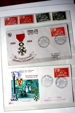 anniversaire de le légion d'honneur , 1954, neuf ,oblitéré, 4 FDC