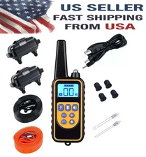 3000 FT Dog Training US Collar Rechargeable Remote Shock PET Waterproof Trainer