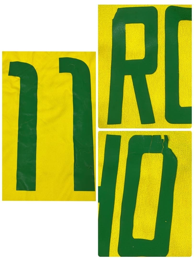 Nike Ronaldinho Brazil 2002 Long Sleeve Jersey XL Yellow Green