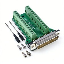 D-sub DB25 Breakout Board Connector 25 Pin 2-row Male Port with Thumb Screws