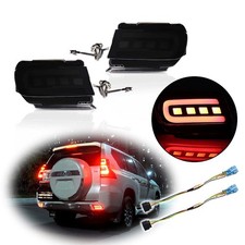 GTINTHEBOX 3D Optic Smoked Lens LED Rear Bumper Reflectors Brake Tail Light L...