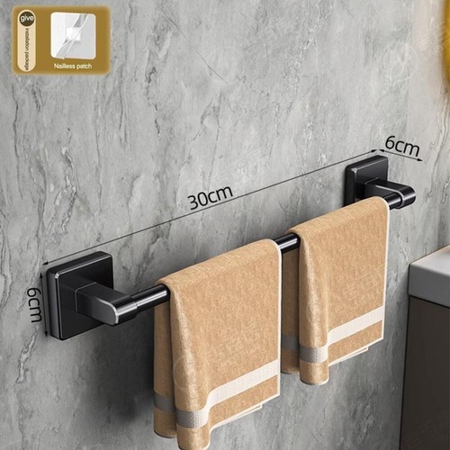 Wandmontage Aluminium Handtuchhalter kein Bohren erforderlich für die Installation Neu ( - Bild 2 von 28