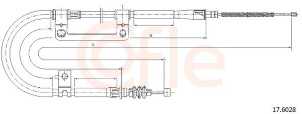 Bremsseil Seilzug Feststellbremse Cofle 17.6028 FüR KIA Shuma 2 FB 1 16V AFB222-image