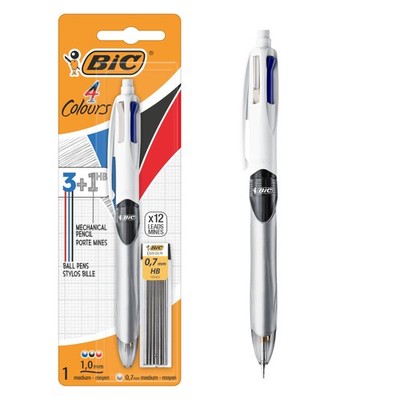 BIC 942103 4 Farben 3boli1 Portamine für Erwachsene ideal für den täglichen Gebrauch