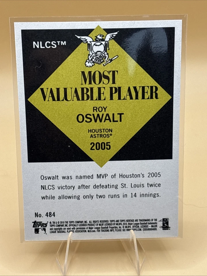 2010 Topps Heritage #484 Roy Oswalt Houston Astros Baseball Card NM-MT SP 43734 - Image 2 of 2
