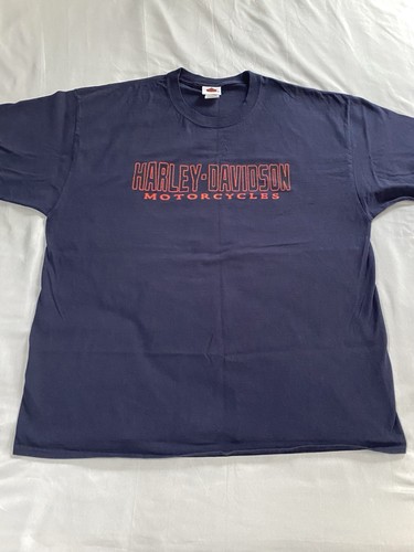 Harley-Davidson T-Shirt Uomo 2XL Blu Navy 2018 Tacoma Washington USA Bald Eagle - Foto 2 di 6