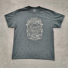 Mike Albanese Shirt Mens Large Gray Comedian Graphic Tee Snake Oil Friend