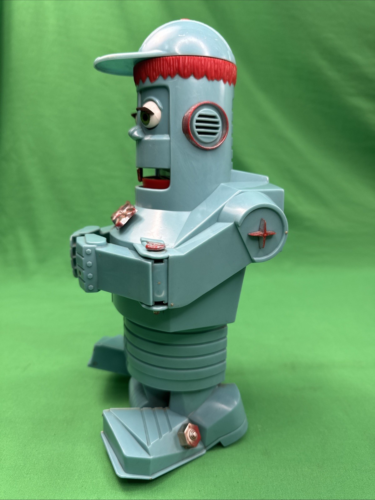 Yakkity Yob 1961 ELDON-USA VENTRILOQUIST HAND OPERATED MARIONETTE GLAD/SAD ROBOT