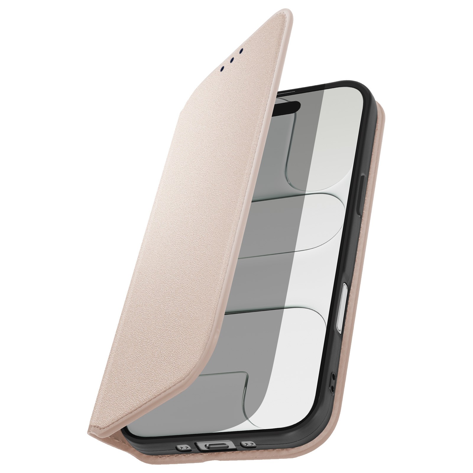 Coque folio iPhone Air Avizar doré avec rangement carte et béquille vidéo