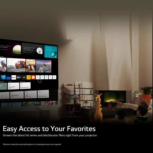 LG CineBeam Home PU700R 4K UHD Smart Projector - WHITE - Scratch & Dent - Image 4 of 4